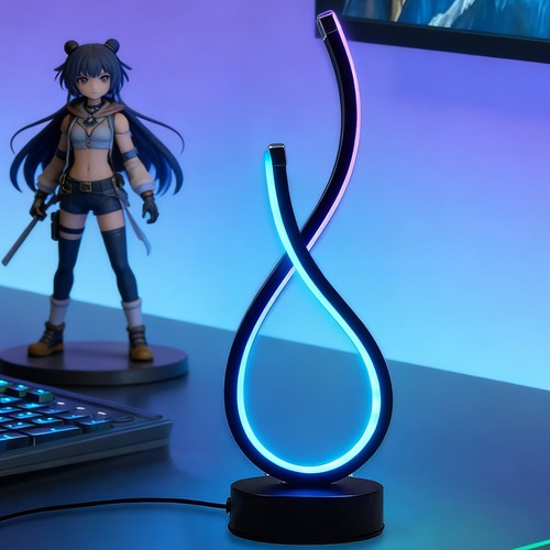 Spiral led table lamp - spiral, bedside