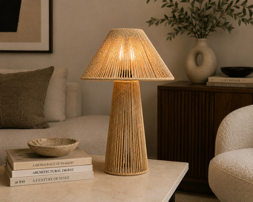 Boho table lamp natural - boho,