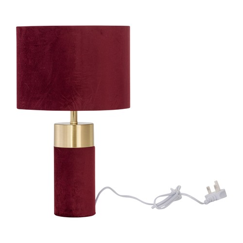 Modern burgundy velvet 42cm - modern,