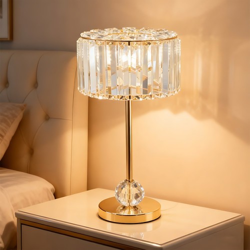 Luxury crystal table lamp - luxury, gold