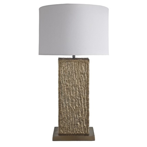Brass finish column table - brass,