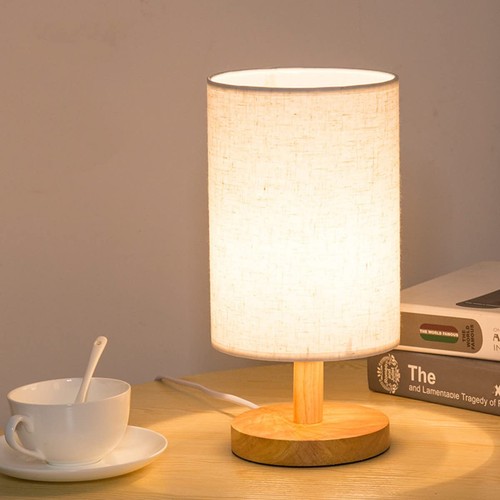 Bedside circular table lamp