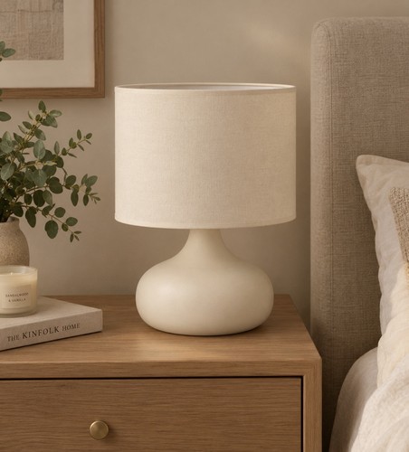 Large cream lamp - for, bedside