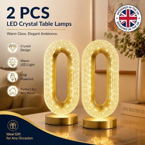 Led crystal table lamp - table,