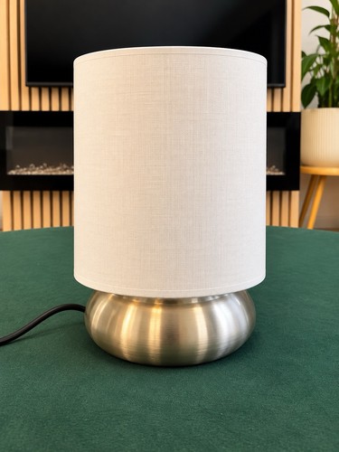 Brushed chrome touch table - brushed,