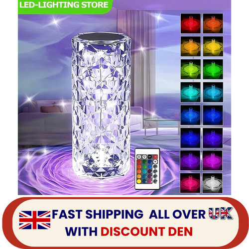 Crystal table lamp diamond - crystal,