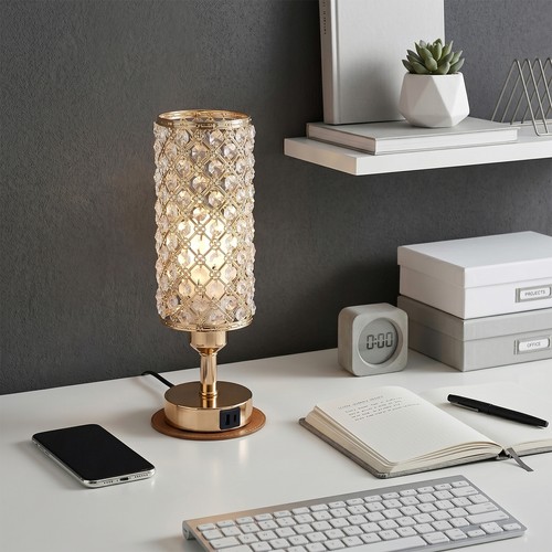 Crystal table lamp bedside - table,