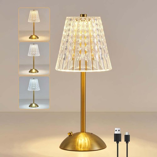 Crystal table lamp - lamp, usb