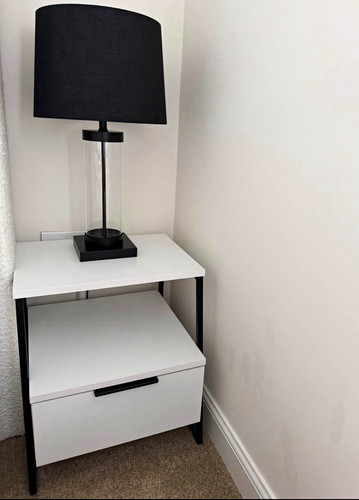 Set white bedside - of,