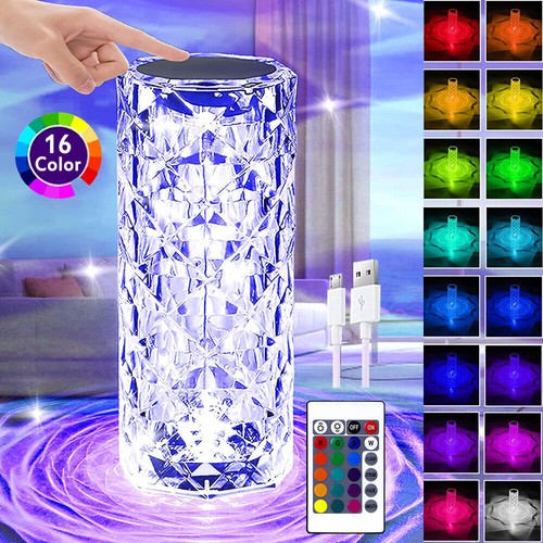 Led crystal table lamp diamond - crystal,