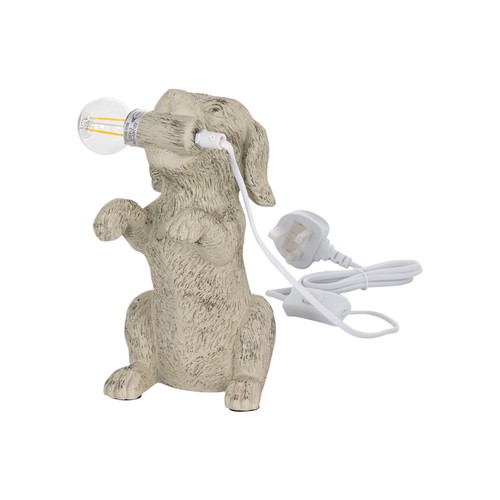 Natural puppy dog table lamp - dog,