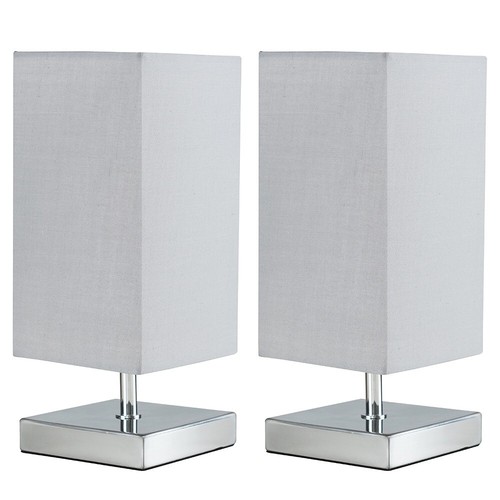 Chrome square touch table - 2x,