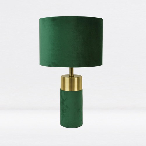 Modern green velvet 42cm table - green,