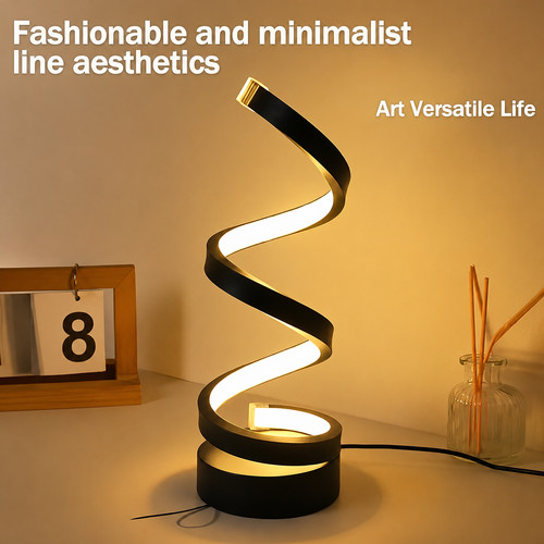 Modern spiral led table lamp - led,