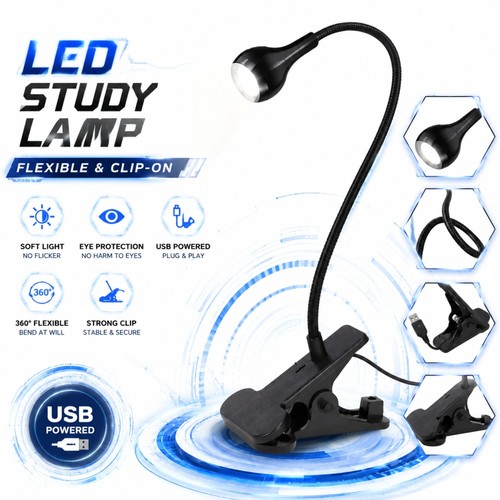 Usb led clip lamp - clip, flexible