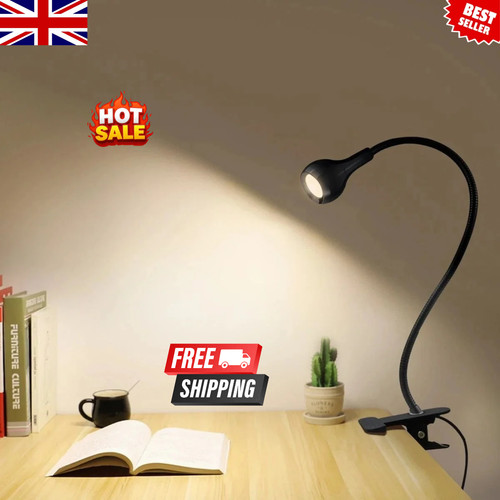 Clip desk lamp flexible - on,