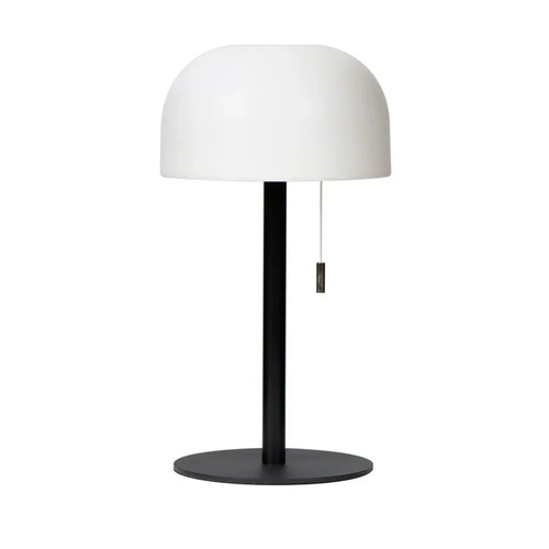 Black white table - black, lamp