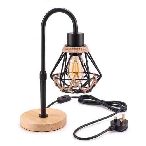 Wooden table lamp bedroom e27 - table,